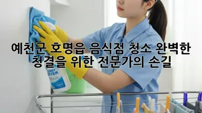 예천군 호명읍 음식점 청소, 완벽한 청결을 위한 전문가의 손길